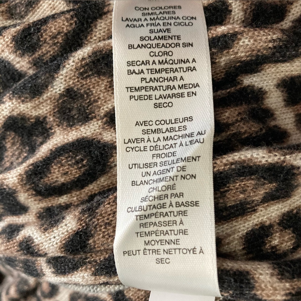Chico's Cheetah Animal Print Knit Duster Cardigan Leopard Sz Small 4/6 - Picture 8 of 9